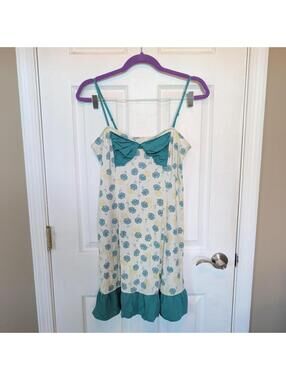 Anthropologie Women's White and Blue Dress